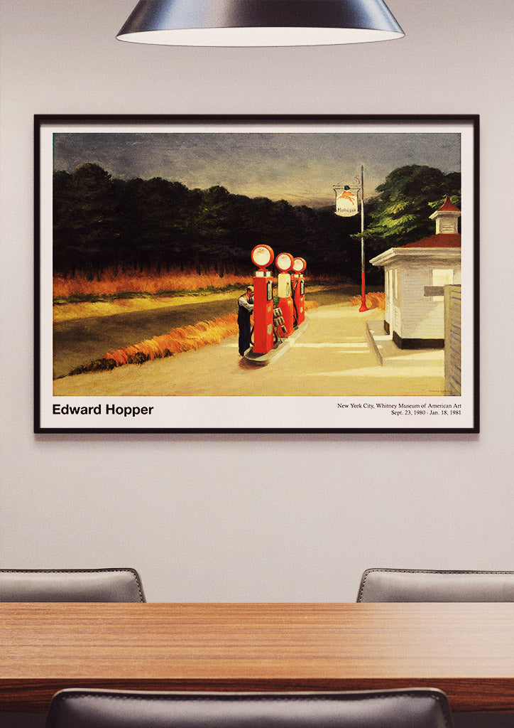 Edward Hopper Exhibition Poster - Gas