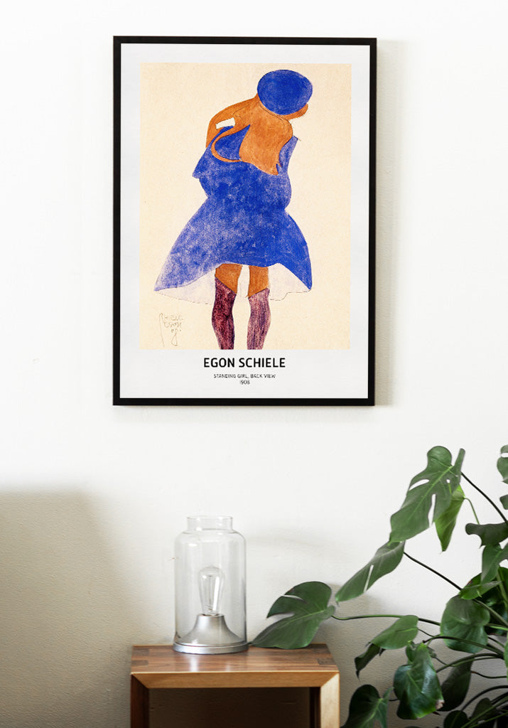 Egon Schiele Art Print - Standing Girl