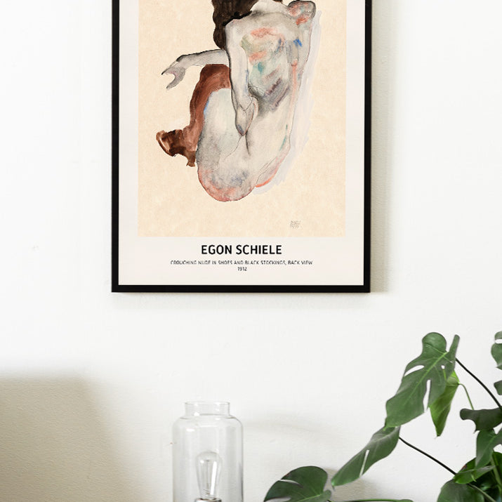 Egon Schiele Art Print - Crouching Nude