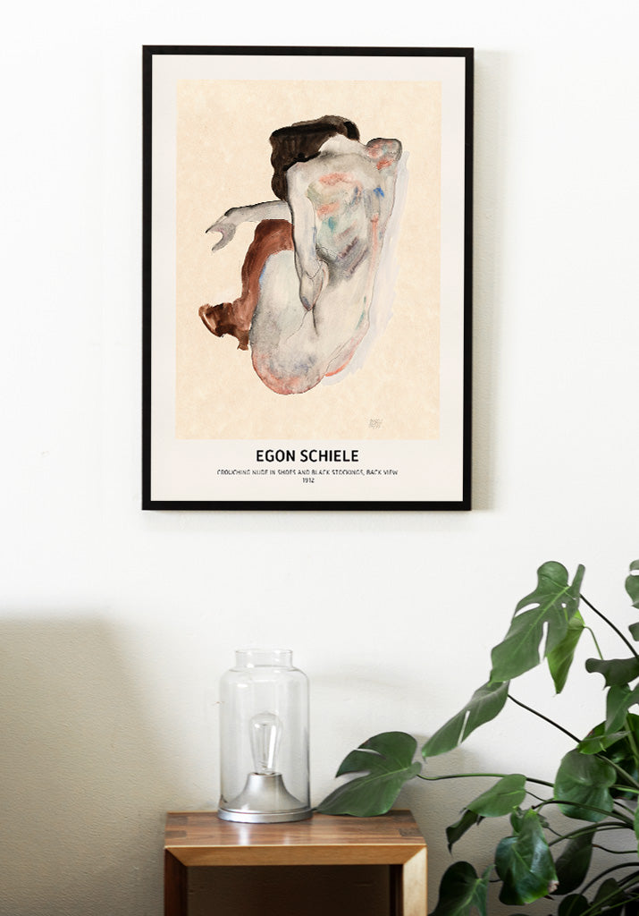 Egon Schiele Art Print - Crouching Nude