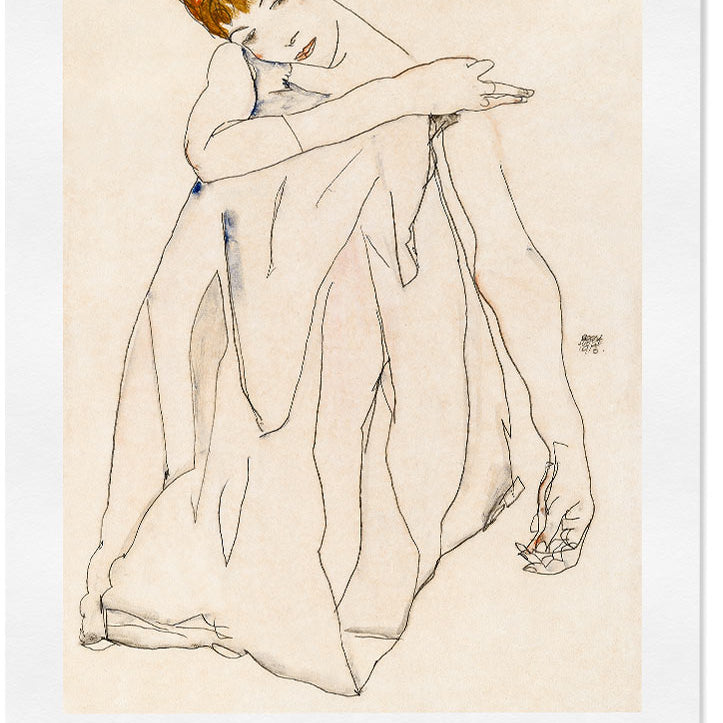 Egon Schiele Art Print - Dancer