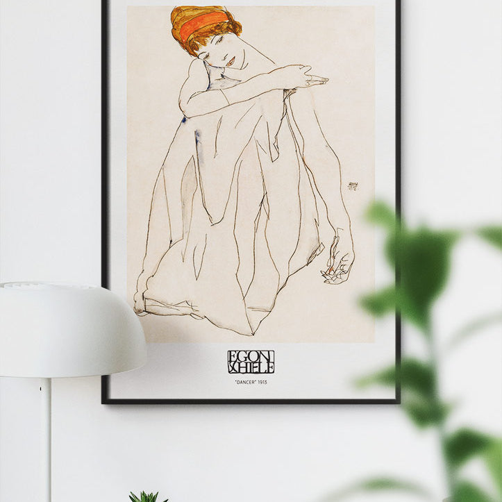 Egon Schiele Art Print - Dancer