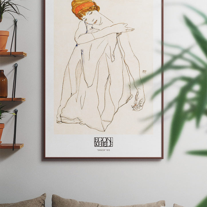 Egon Schiele Art Print - Dancer