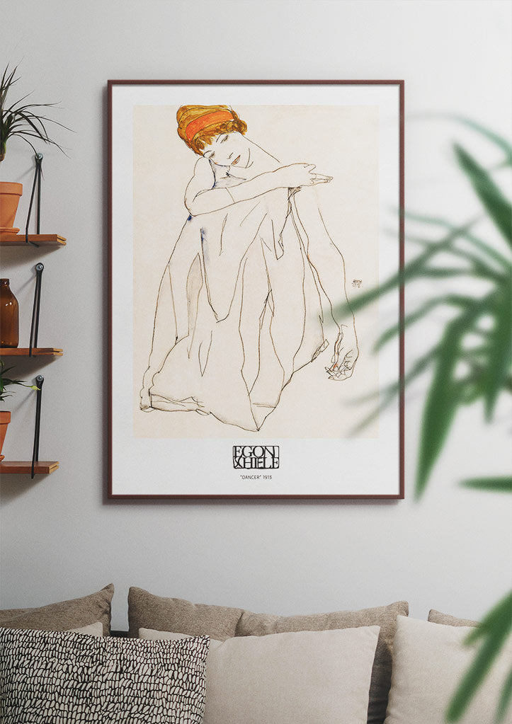 Egon Schiele Art Print - Dancer