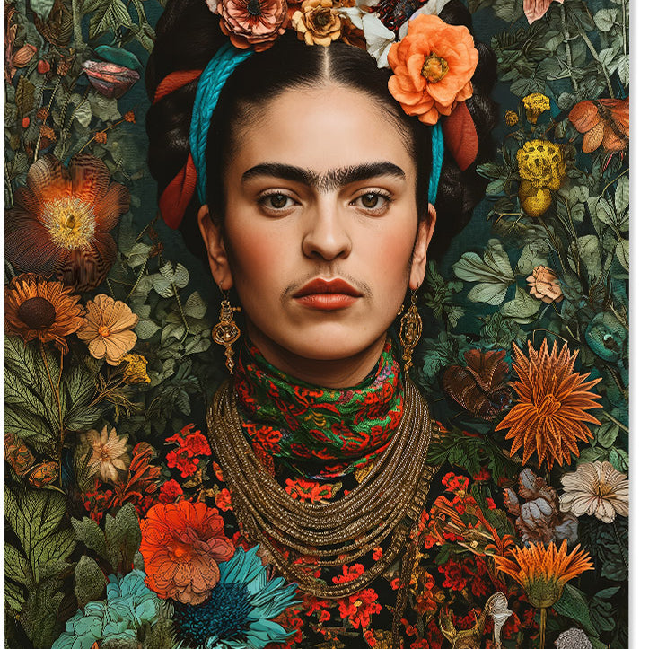 Frida Kahlo Colourful Portrait