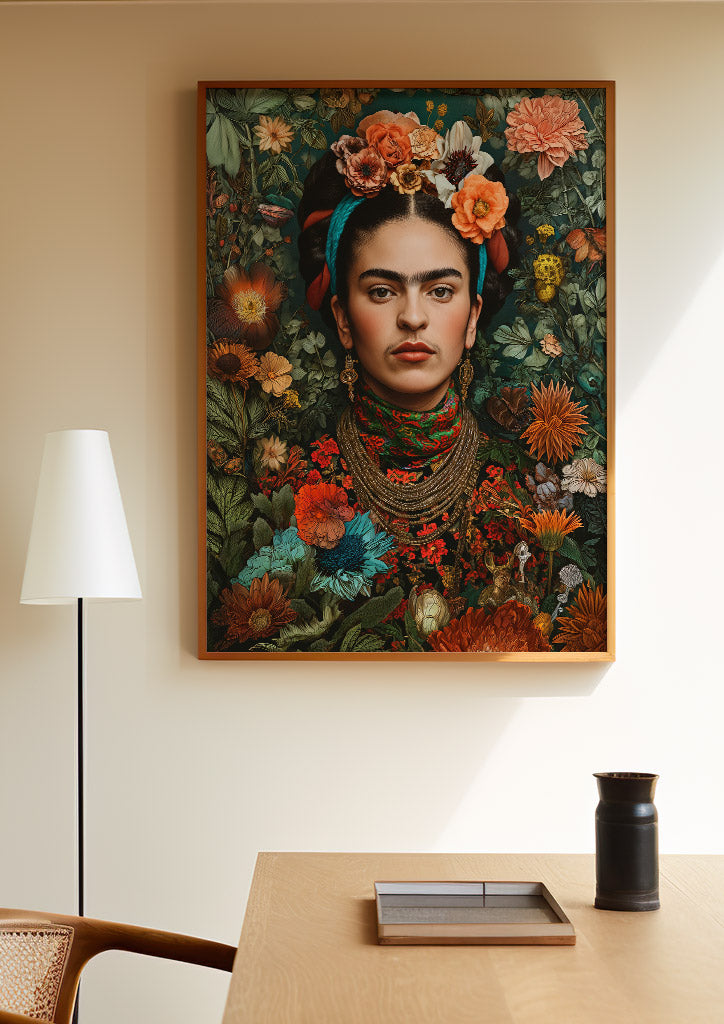 Frida Kahlo Colourful Portrait