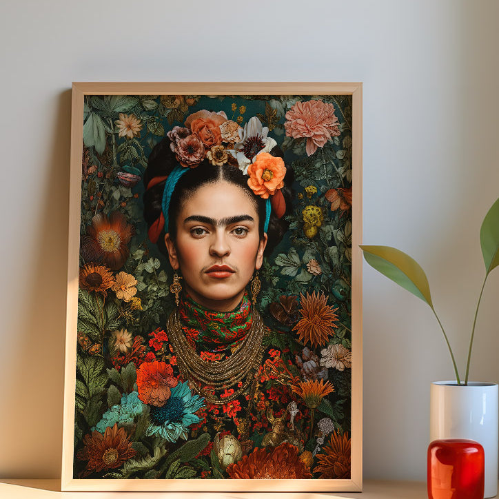 Frida Kahlo Colourful Portrait