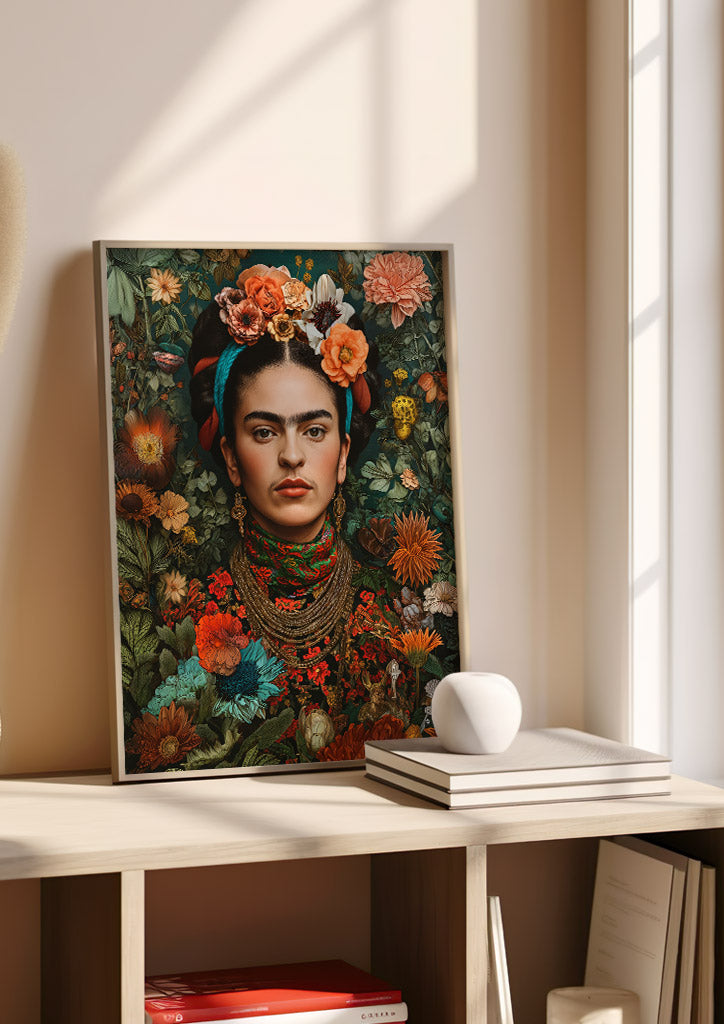 Frida Kahlo Colourful Portrait