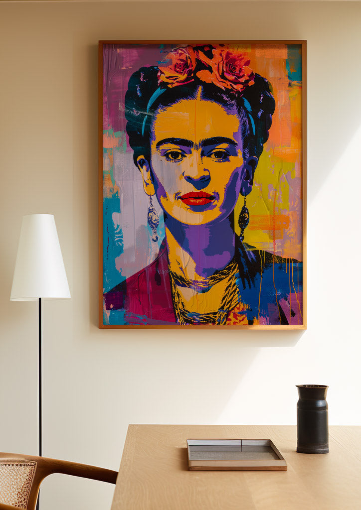 Frida Kahlo Portrait - Inspired by Andy Warhol