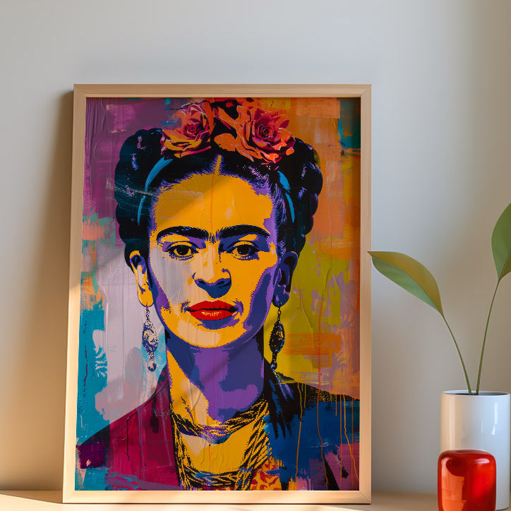 Frida Kahlo Portrait - Inspired by Andy Warhol