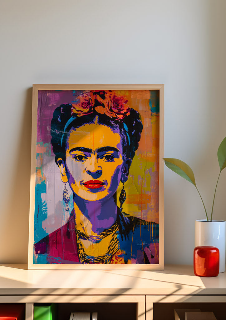 Frida Kahlo Portrait - Inspired by Andy Warhol