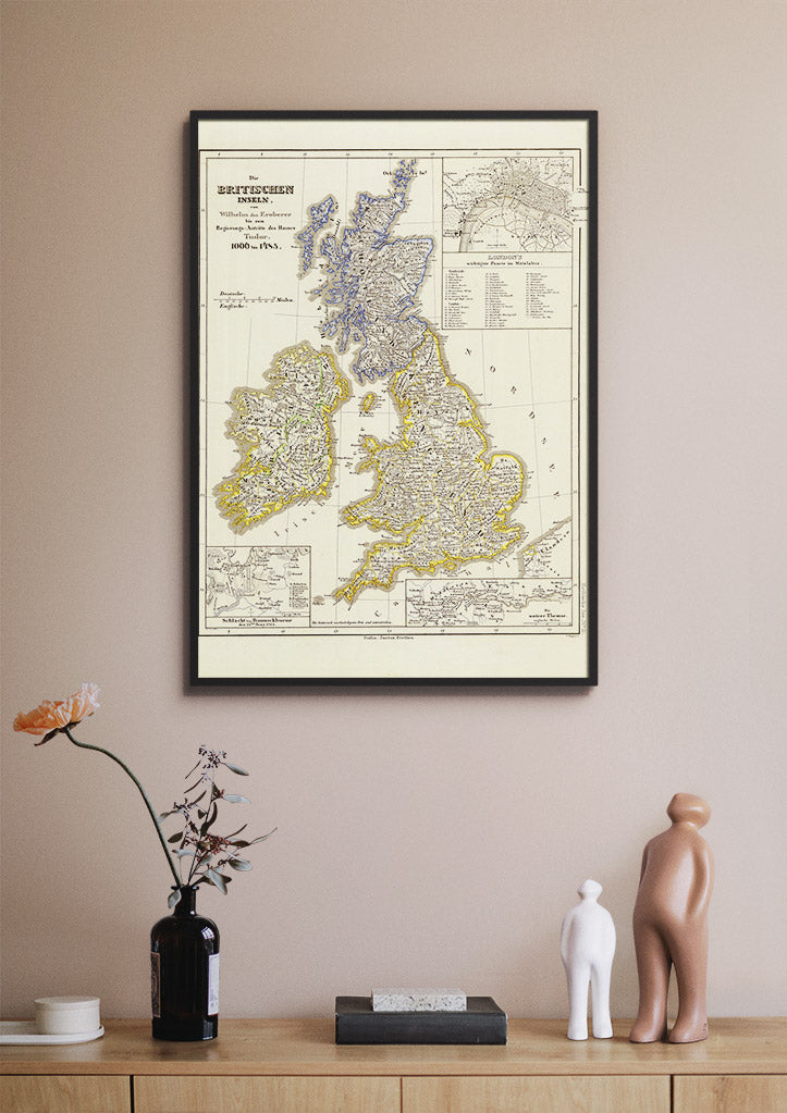 Vintage Map of the British Isles