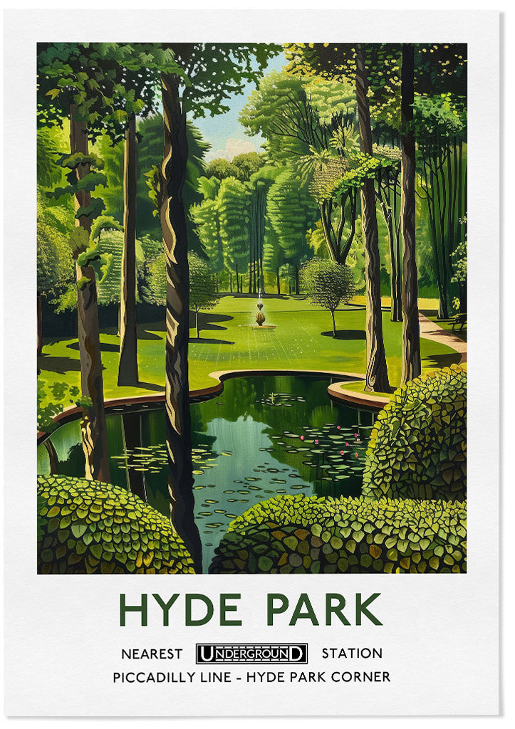 Hyde Park London Poster 