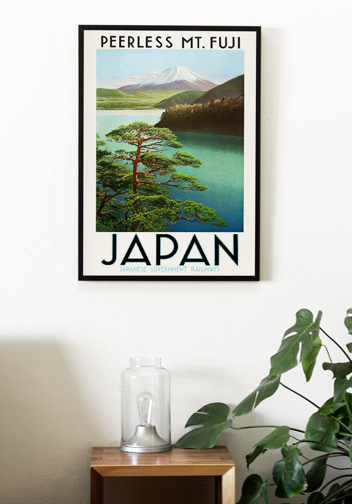 Fuji Mountain Japanese Travel Poster