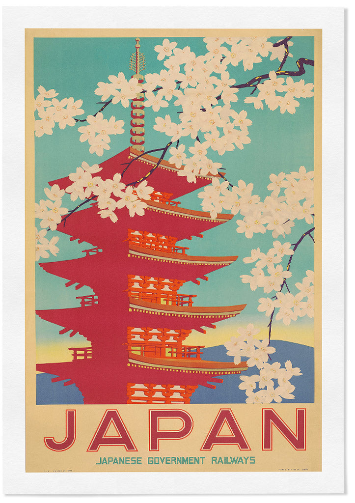 Retro Travel Poster Japan