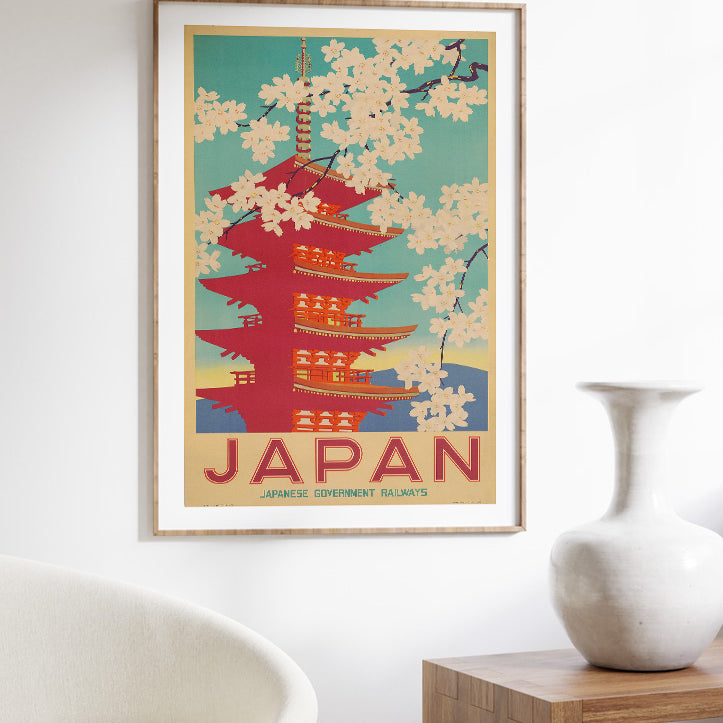 Retro Travel Poster Japan