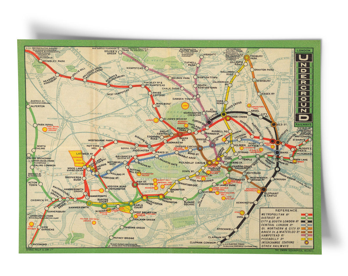 London Underground Map 1912