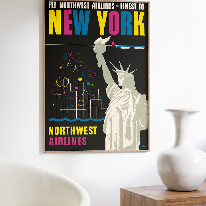 New York Travel Poster Statue of Liberty