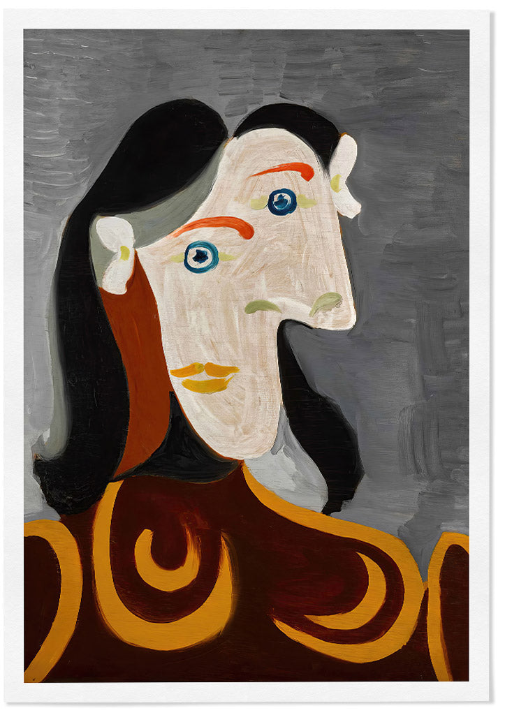 Picasso - Buste de femme à la robe brune