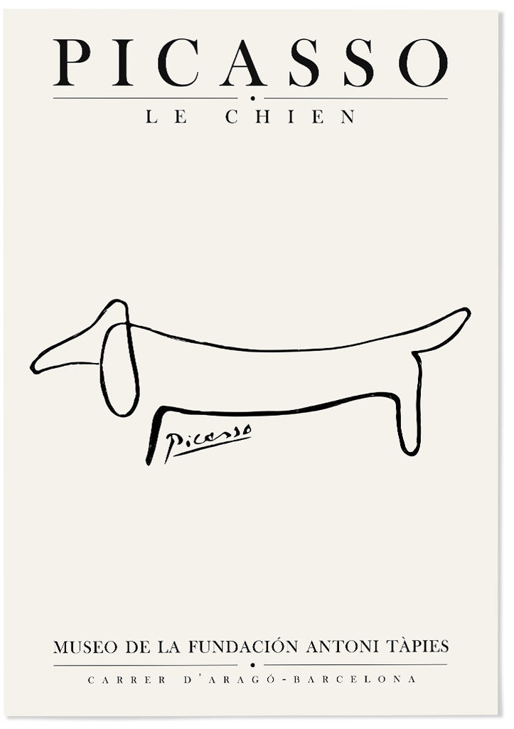 Le Chien by Pablo Picasso Art Poster