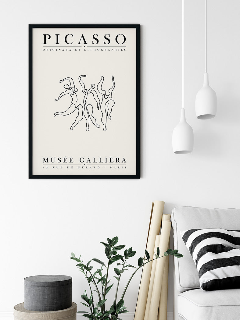 Picasso Line Art Poster - The Dance