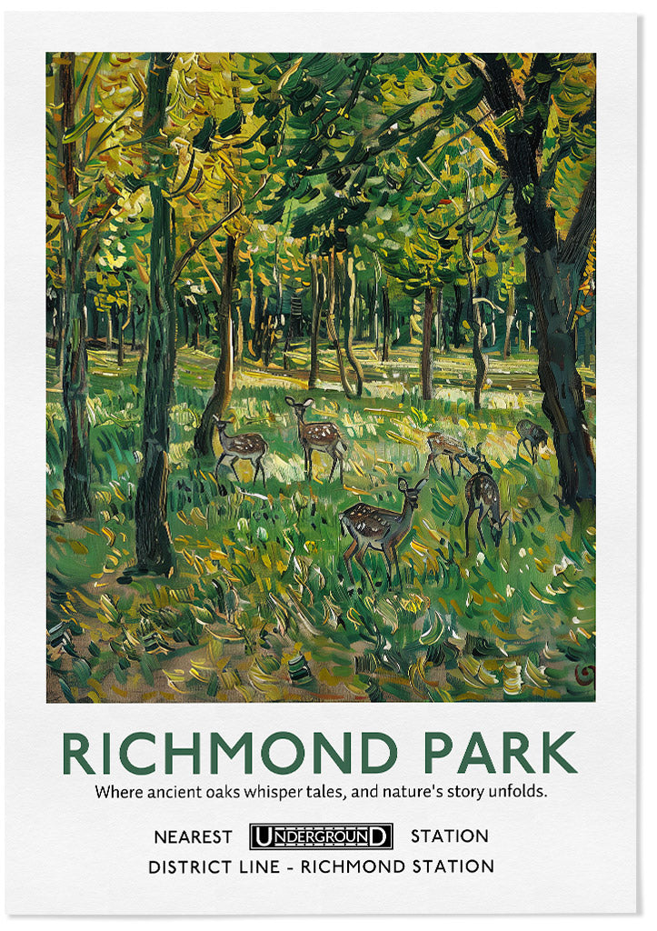 Richmond Park London Poster