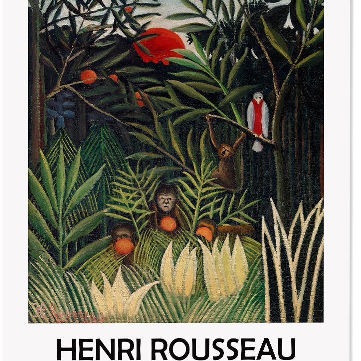 Henri Rousseau - Monkeys and Parrot in the Virgin Forest