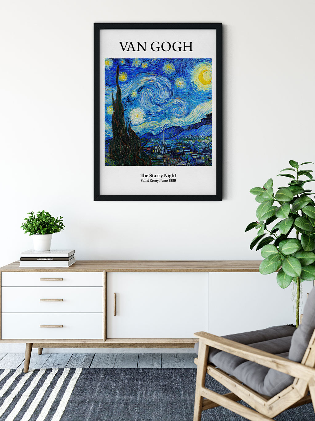 Vincent van Gogh Art Poster - The Starry Night