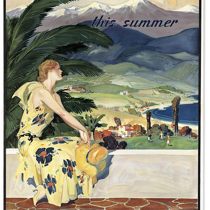 California This Summer Retro Travel Poster