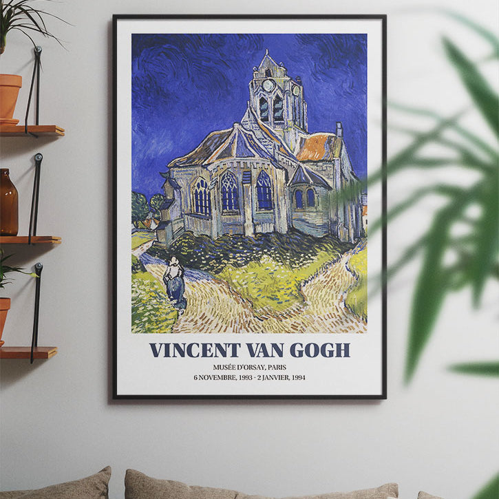 Vincent van Gogh Exhibition Poster - Church at Auvers