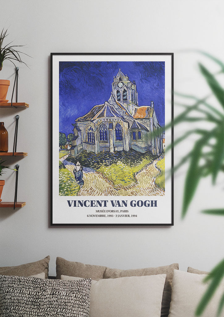 Vincent van Gogh Exhibition Poster - Church at Auvers