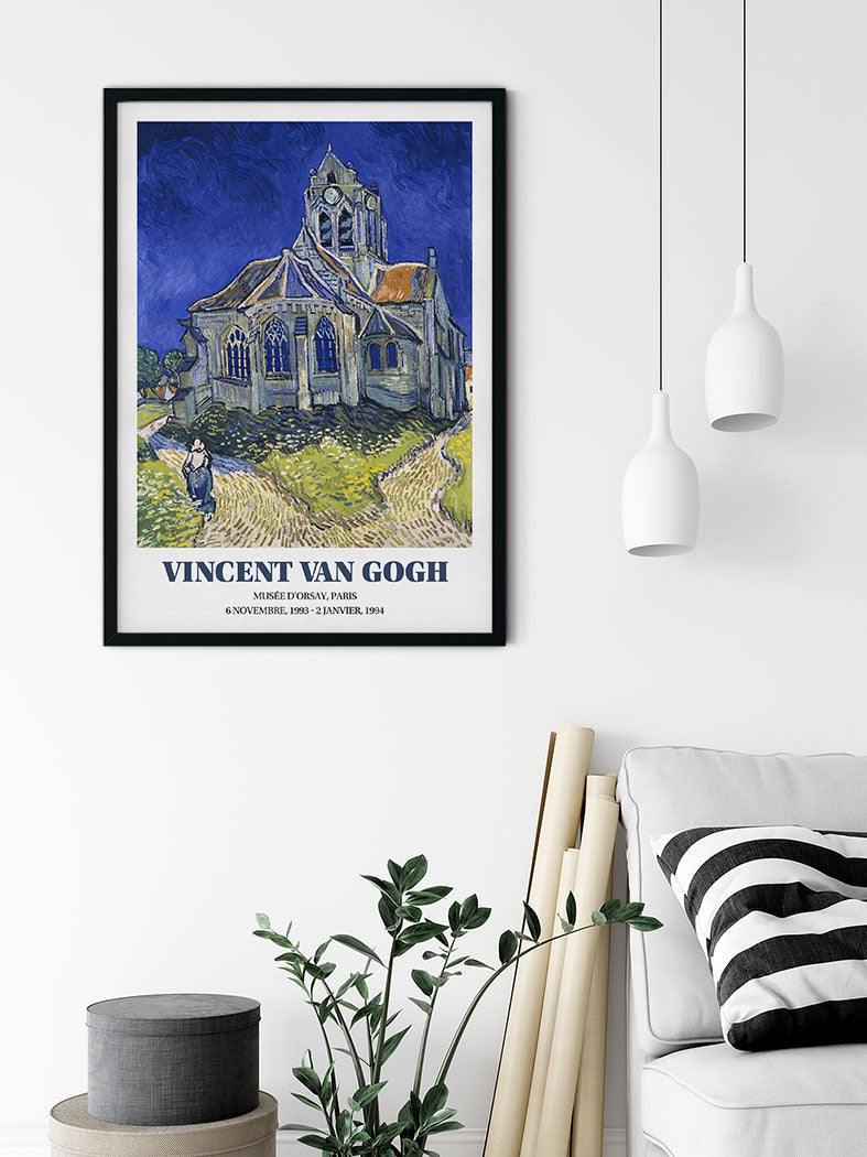 Vincent van Gogh Exhibition Poster - Church at Auvers