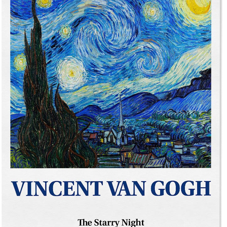 Vincent van Gogh Starry Night Art Print, Exhibition Poster