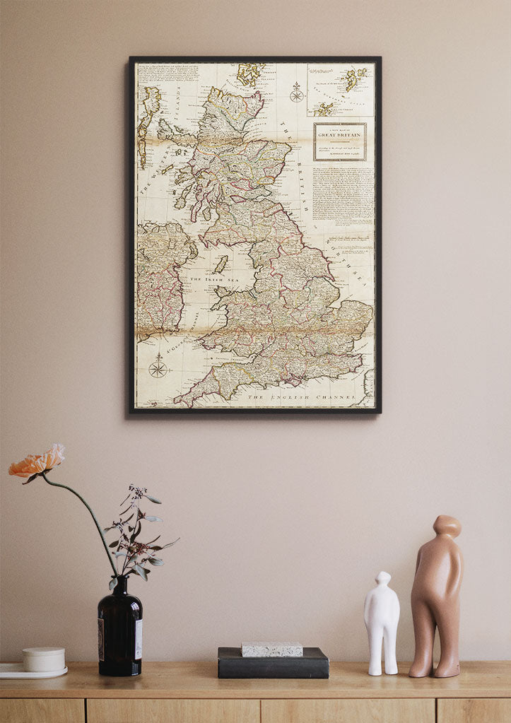 Great Britain Vintage Map 1720