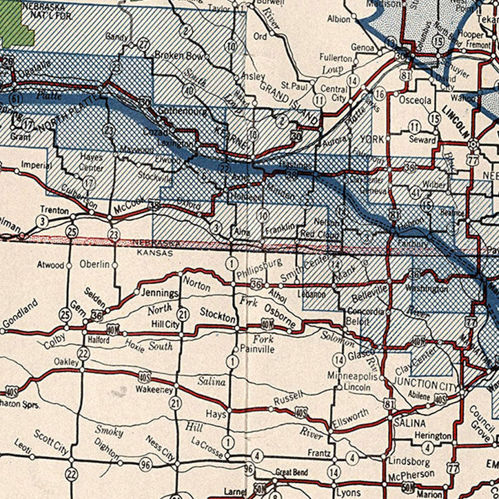 USA Highway Map - The Oregon Trail