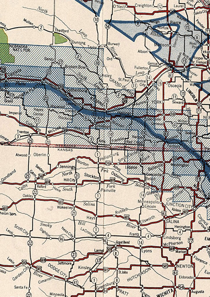 USA Highway Map - The Oregon Trail