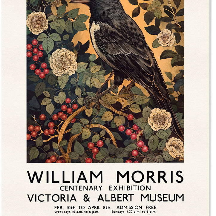 William Morris Exhibition Poster - Magpie