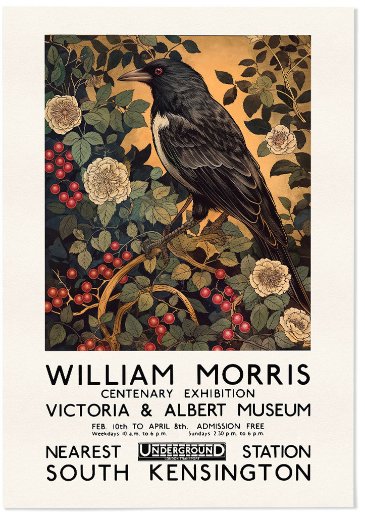 William Morris Exhibition Poster - Magpie