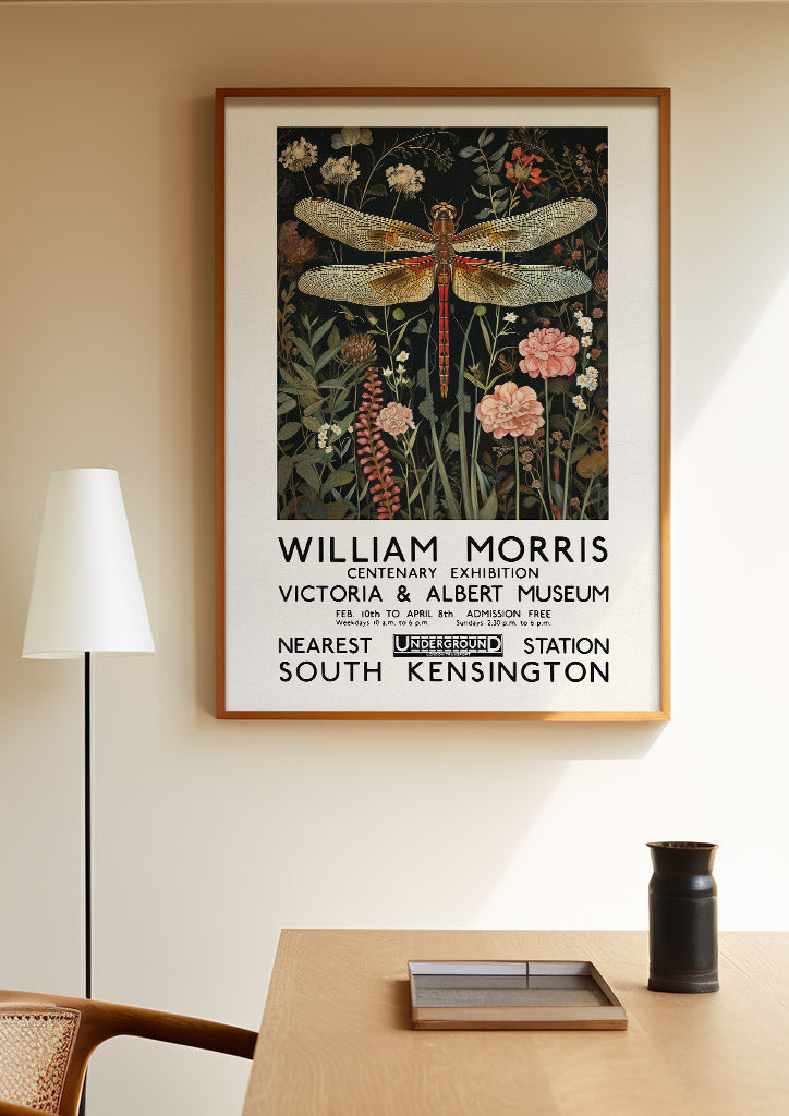 William Morris Exhibition Poster - Dragonfly