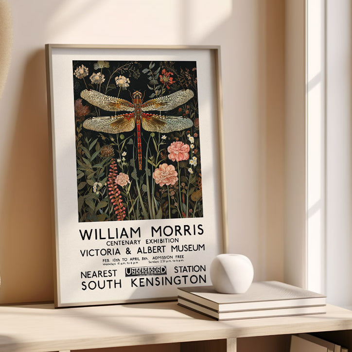 William Morris Exhibition Poster - Dragonfly