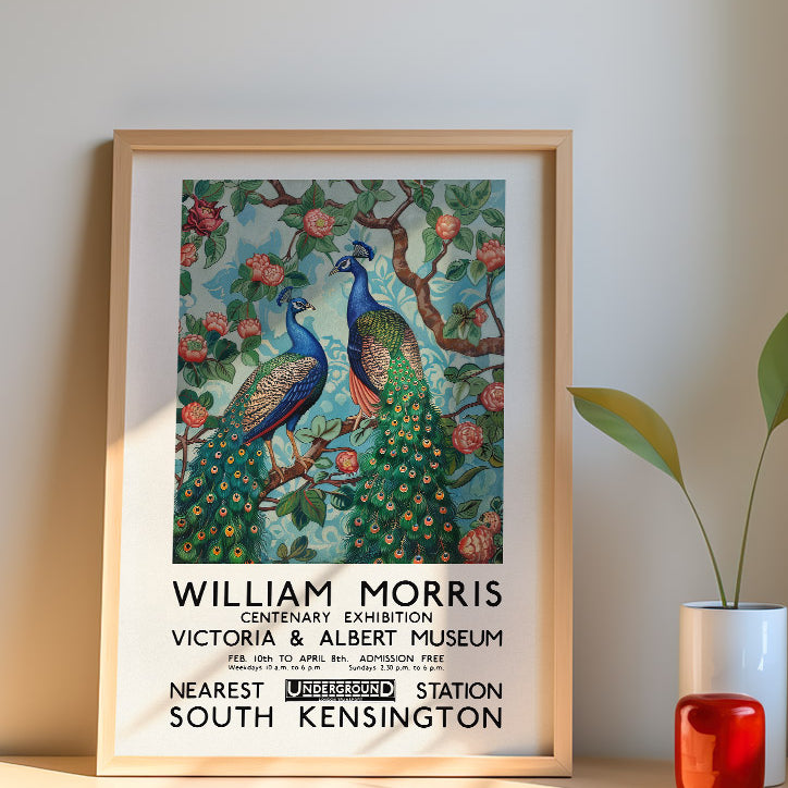 William Morris V&A Exhibition Poster - Peafowl