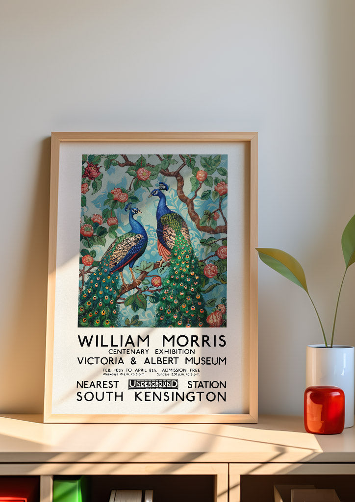 William Morris V&A Exhibition Poster - Peafowl