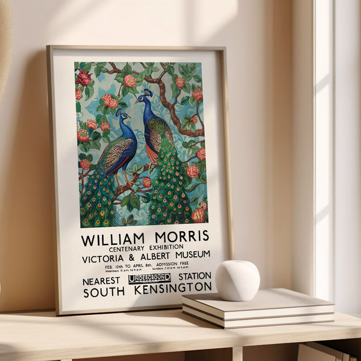 William Morris V&A Exhibition Poster - Peafowl