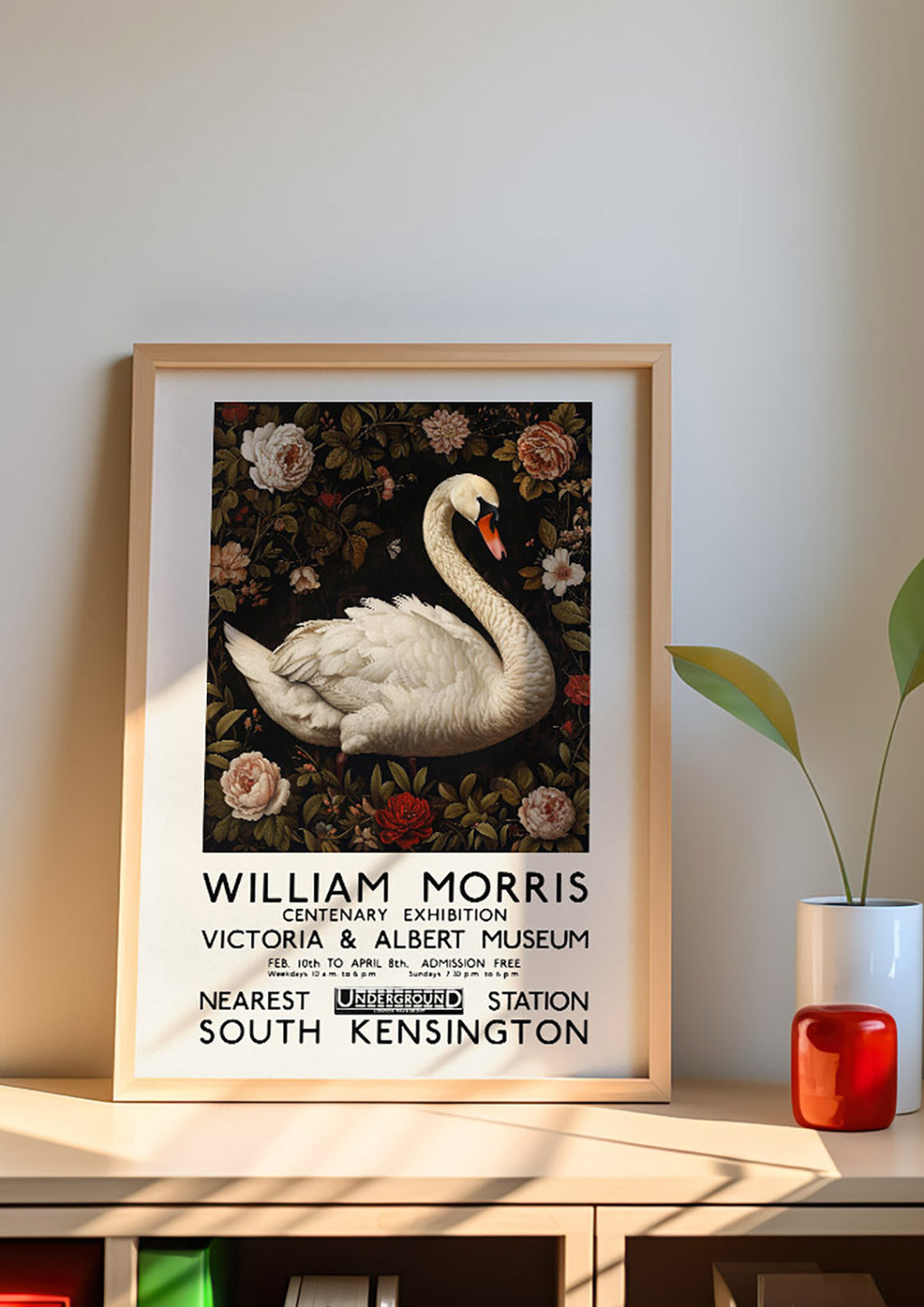 William Morris - Swan - V&A Exhibition Poster