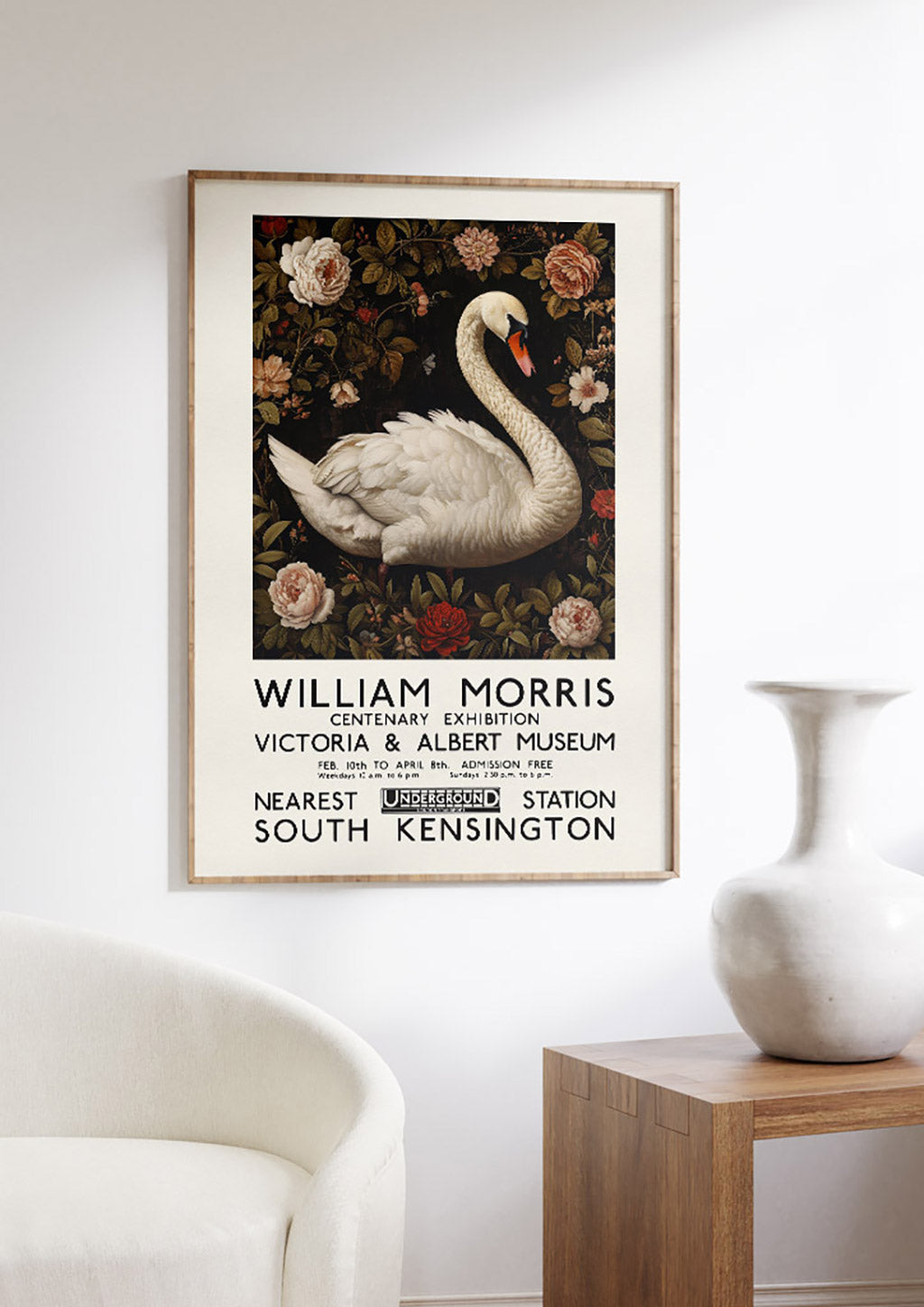 William Morris - Swan - V&A Exhibition Poster