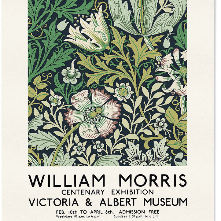 A set of three exhibition posters by William Morris