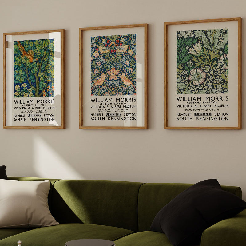 A set of three exhibition posters by William Morris