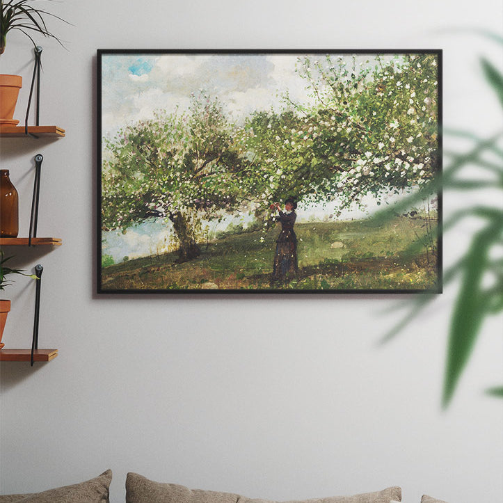 Winslow Homer Art Print - Girl Picking Apple Blossoms