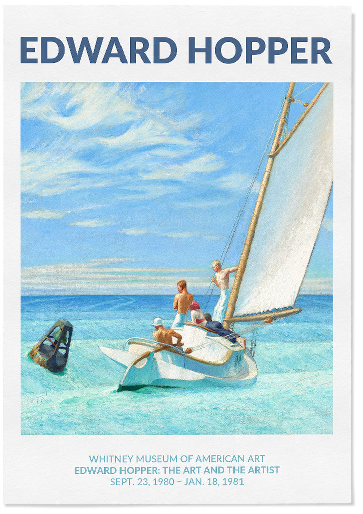 Edward Hopper Ground Swell mid century modern exhibition poster