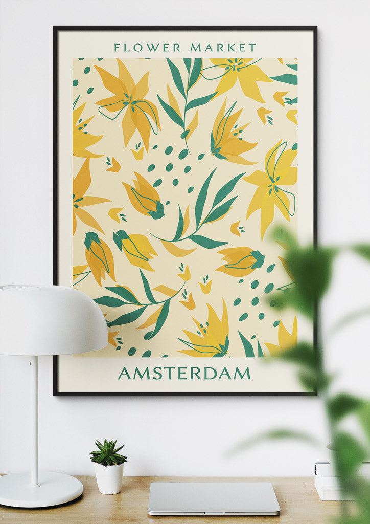 Amsterdam Flower Market Poster